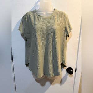 Calia Renew Performance Olive Textured Short Sleeve Top-#1156